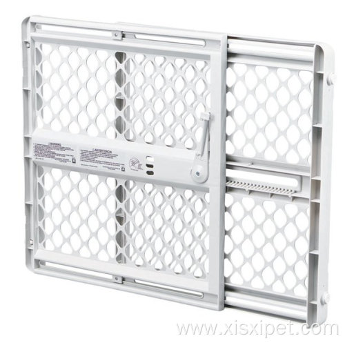 Plastic Pet Gate For Pets Light Gray Fence